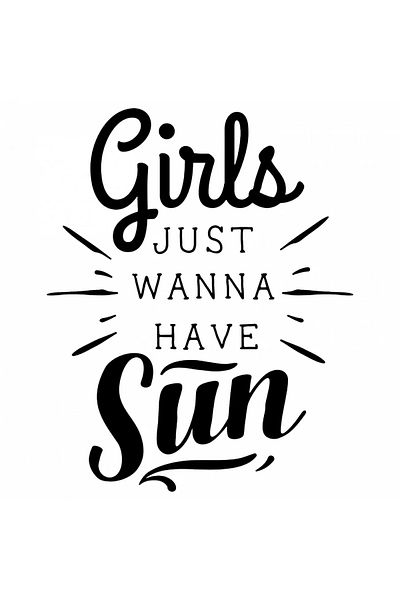 INOVATIX Set of 8 pieces, Sticker Girls just wanna have Sun, INOVATIX®. 6 cm