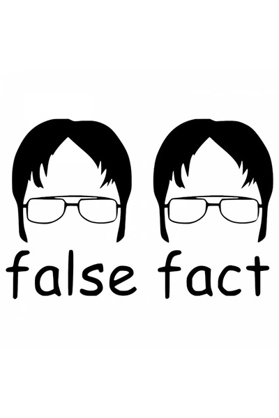 INOVATIX Set de 8 bucăți, autocolant False Fact The Office, INOVATIX®. 6 cm