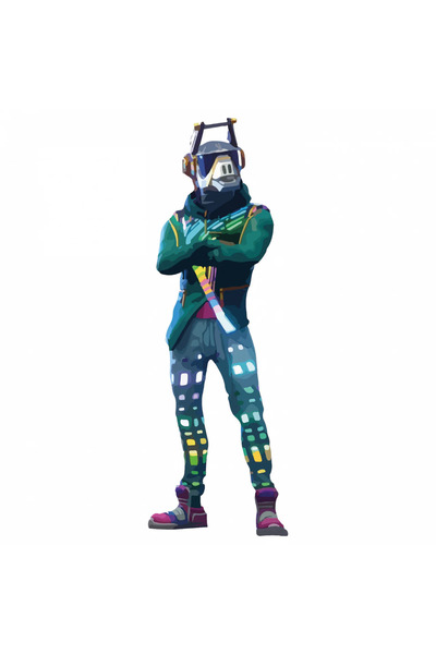 INOVATIX Set de 8 piese, autocolant DJ Yonde Fortnite, INOVATIX®. 6 cm