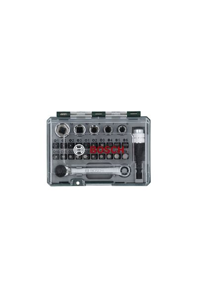 Bosch 27-Piece Screwdriver Bit Set with Ratchet Multicolor
