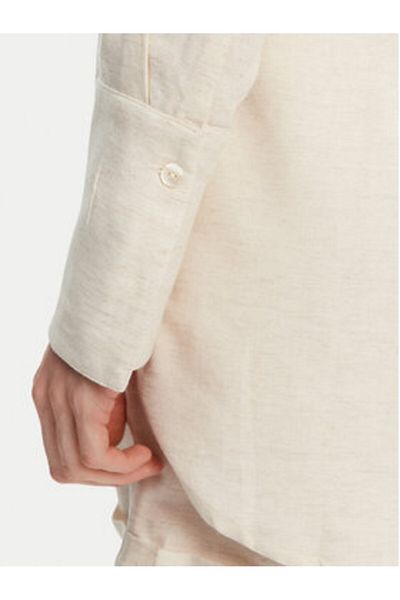 Selmark Women's Set Shirt and Material Shorts BC176 Beige