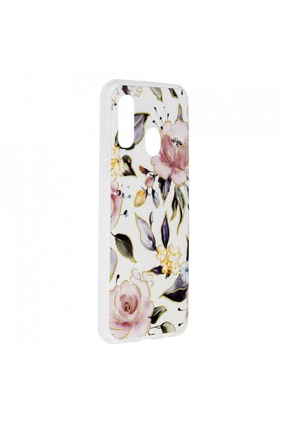 Techsuit Case for Samsung Galaxy A20e - Techsuit Marble Series - Chloe White