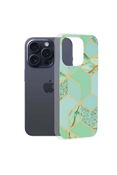 Techsuit Carcasă pentru iPhone 15 Pro - Techsuit Marble Series - Verde Hex