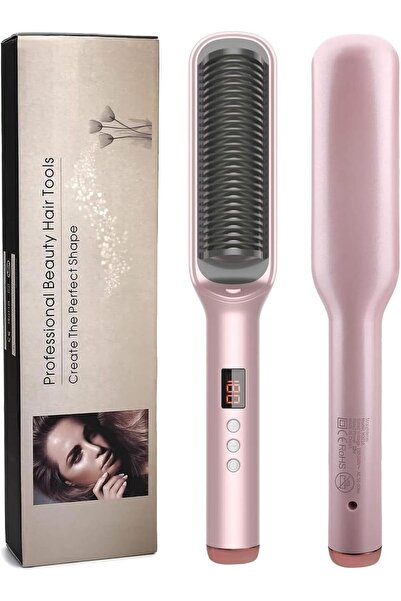 Arabest 2-in-1 Hair Straightening Comb with LCD Display, Fast Heating Curling...