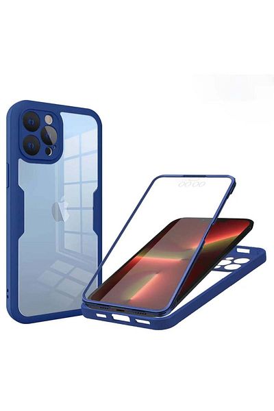 Techsuit Husă iPhone 13 Pro + Protector de Ecran - Techsuit ColorVerse 360 ​​Series - Albastră