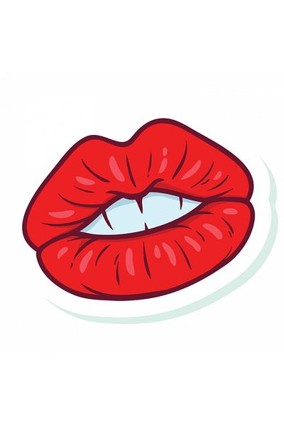 INOVATIX Set de 8 bucăți, autocolant buze seducătoare, INOVATIX®. 6 cm