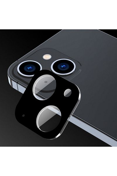 Techsuit Camera Film for iPhone 15 / iPhone 15 Plus - Techsuit Full Camera Glass - Black