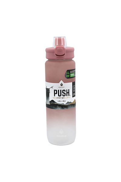 manna Reusable Leak-Proof Durable Push Water Bottle Vintage Pink and White