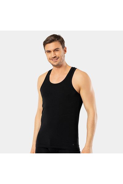 NazikEndam Cachare Men's Halter Neck Sports Singlet 1302/Black