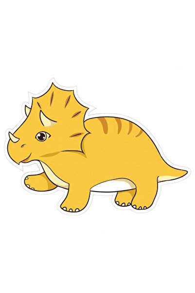 INOVATIX Set de 8 bucăți, autocolant dinozaur Torosaurus, INOVATIX®. 6 cm