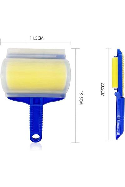 Karll Pet hair roller, silicone/plastic, reusable, black/green