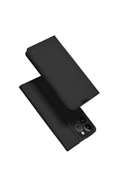 Techsuit Husă pentru iPhone 14 Pro Max - Techsuit Magskin Book - Neagră