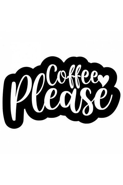 INOVATIX Set de 8 bucăți, autocolant Coffee Please, INOVATIX®. 6 cm