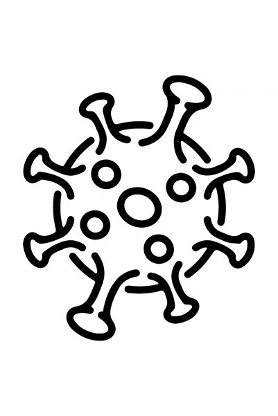 INOVATIX Set de 8 bucăți, autocolant cu virusul Corona periculos, INOVATIX®. ...