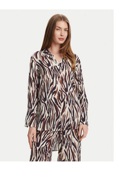 Selmark Women's Set Shirt and Material Trousers BL676 Colorful