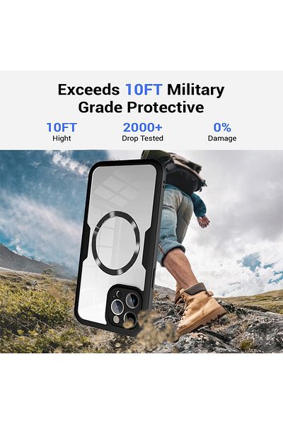 Techsuit Carcasă iPhone 12 + Folie - Techsuit ColorVerse 360 ​​MagSafe Series - Albastră