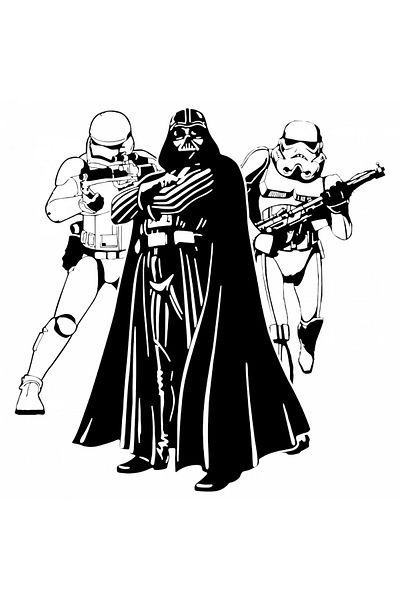 INOVATIX Set de 8 piese, autocolant Darth Vader Sandtroopers Mandalorian Star Wars, INOVATIX®. 6 cm