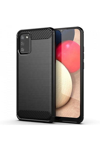 Techsuit Case for Samsung Galaxy A02s - Techsuit Carbon Silicone - Black