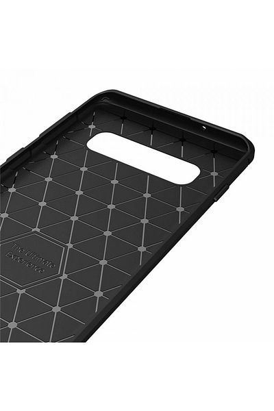 Techsuit Samsung Galaxy S10 Case - Techsuit Carbon Silicone - Black