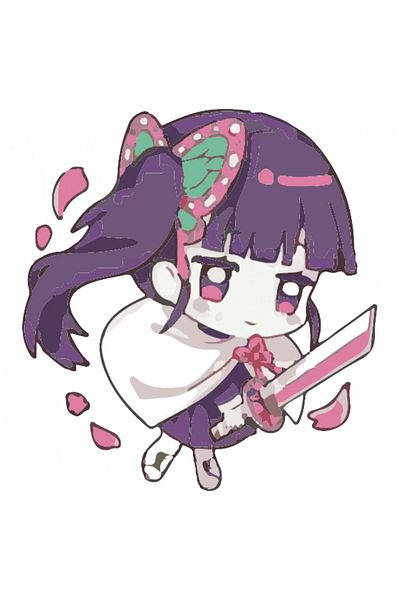 INOVATIX Set de 8 piese, autocolant Demon Slayer Kanao Tsuyuri, INOVATIX®. 6 cm