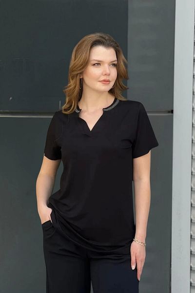 aytemas Blouse with Stone Detail on the Collar