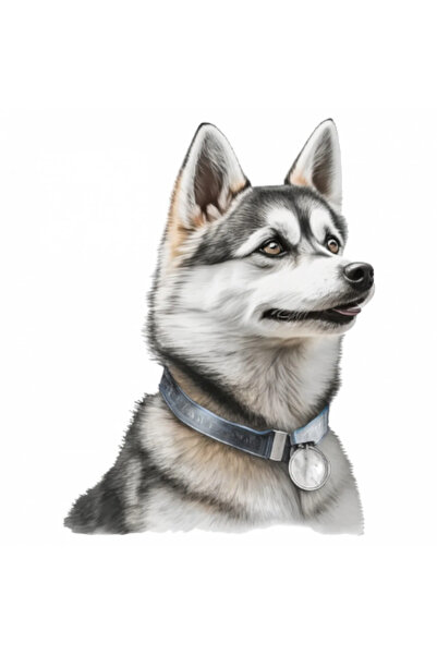 INOVATIX Set de 8 bucăți, autocolant câine husky, INOVATIX®. 6 cm