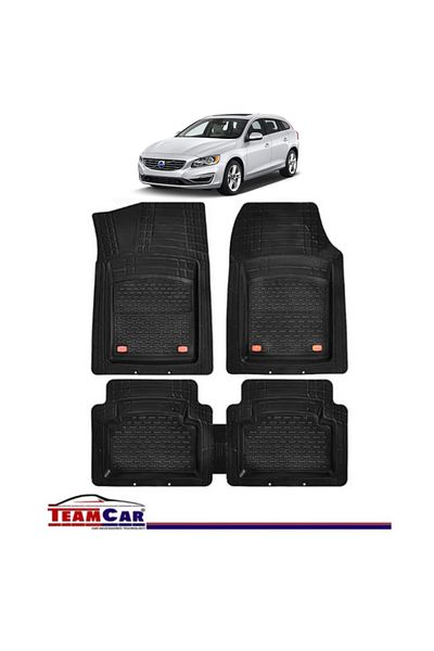 TEAMCAR Covorașe auto tip tavă compatibile cu Volvo V60 Mk1 (2010–2018) - Estate