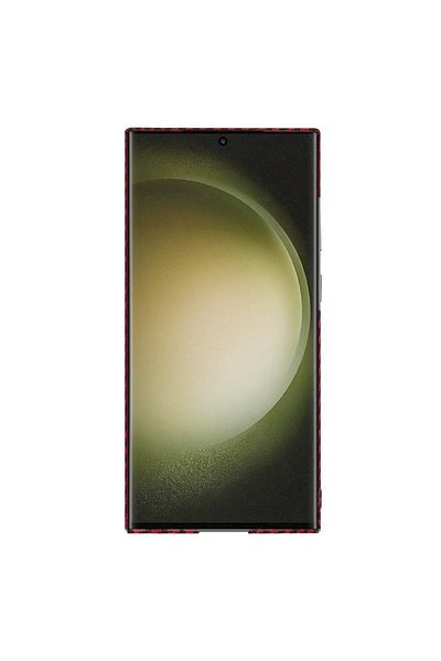 Techsuit Samsung Galaxy S23 Ultra Case - Techsuit Carbonite FiberShell - Red