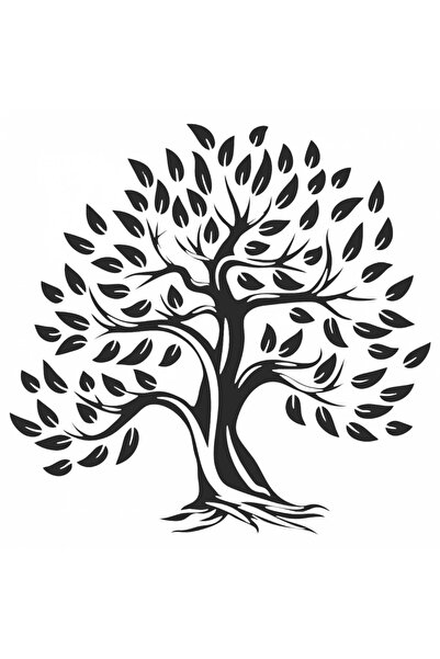 INOVATIX Set de 8 piese, autocolant copac cu frunze, INOVATIX®. 6 cm