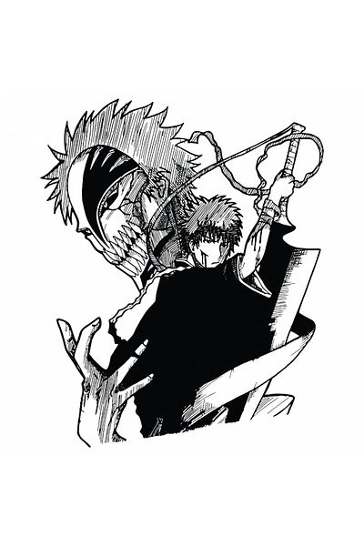 INOVATIX Set de 8 piese, autocolant Bleach Kurosaki Ichigo Hollow Anime, INOVATIX®. 6 cm
