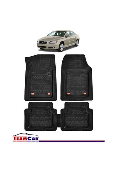 TEAMCAR ® Tray Type Car Mats Compatible With Volvo S80 Mk2 (2006–2016) - Sedan