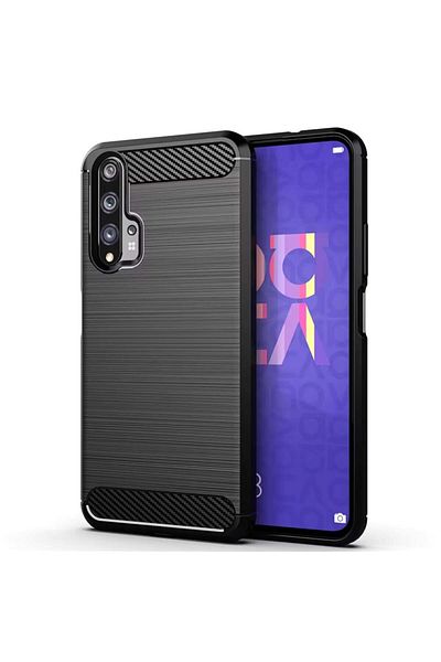 Techsuit Case for Huawei Nova 5T / Honor 20 - Techsuit Carbon Silicone - Black