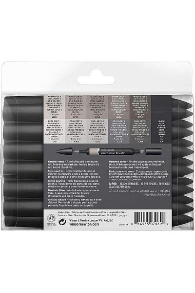 Winsor Newton ProMarker Brush Neutral Tones (13 Colors) Graphic Art Marker