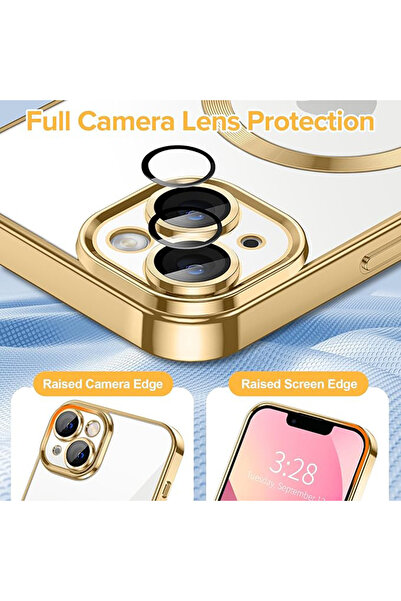 Techsuit Carcasă pentru iPhone 13 - Techsuit Luxury Crystal MagSafe - Auriu