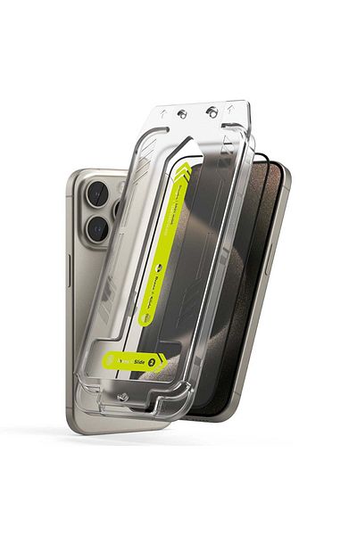 Ringke Foil for iPhone 15 Pro Max (set of 2) - Ringke Easy Slide Tempered Glass - Clear