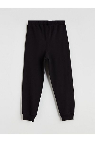 LC Waikiki Μαύρο ελαστικό μέσης Boy's Jogger Sweatpants