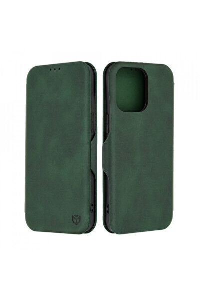 Techsuit Husă portofel Techsuit Safe Plus pentru iPhone 15 Pro Max, verde