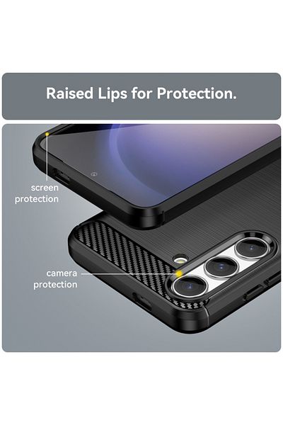 Techsuit Carcasă pentru Samsung Galaxy S24 FE - Techsuit Carbon Silicone - Albastră