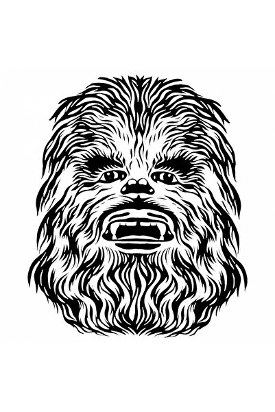 INOVATIX Set de 8 piese, autocolant Chewbacca furios Star Wars, INOVATIX®. 6 cm