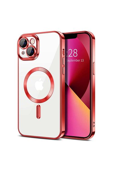Techsuit Case for iPhone 13 - Techsuit Luxury Crystal MagSafe - Red
