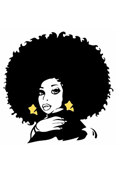 INOVATIX Set de 8 bucăți, autocolant coafură afro, INOVATIX®. 6 cm