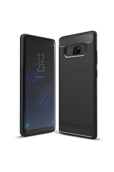 Techsuit Samsung Galaxy Note 8 Case - Techsuit Carbon Silicone - Black