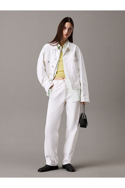 Calvin Klein Calvin Klein Women Denim Light White Boxy Denim Jacket