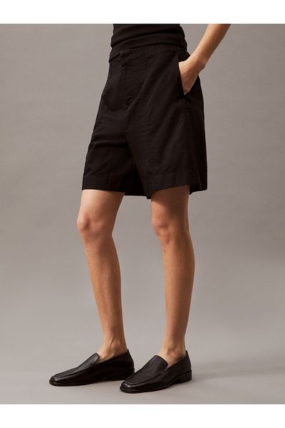 Calvin Klein Women Black Soft Linen Shorts