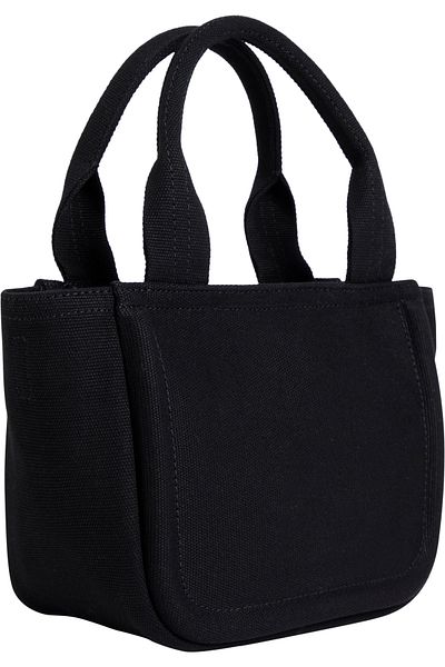 Calvin Klein Women Black Summer Canvas Mini Tote Bag