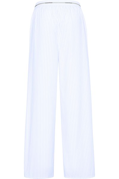 Calvin Klein Women Classic White Logo Wb Poplin Pants