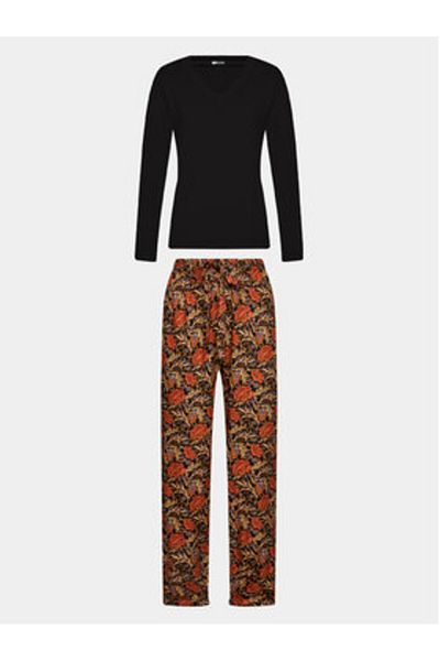 Selmark Women's Pajamas P6973 Black, Colorful