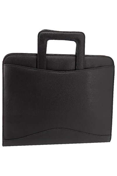 Roco محفظة بمقبض – 8 جيوب، A4، أسود