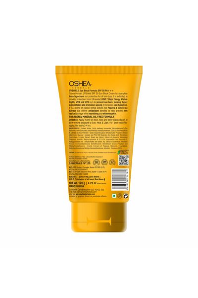Oshea Herbals UV Shield Sun Block Formula SPF 50 120 g