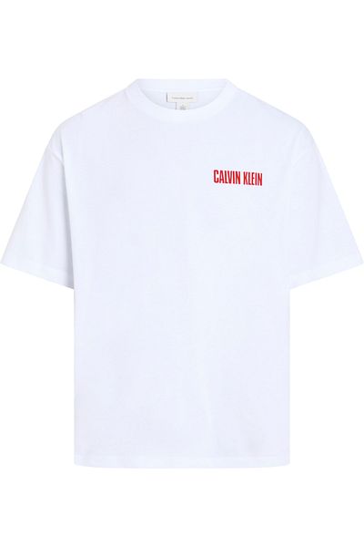 Calvin Klein Calvin Klein Men Brilliant White Relaxed Fit Vert Logo T-Shirt